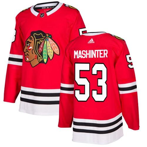 Adidas Men Chicago Blackhawks #53 Brandon Mashinter Red Home Authentic Stitched NHL Jersey->chicago blackhawks->NHL Jersey